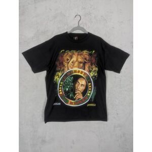 Vintage Thunder Bob‎ Marley In Memory All Over Print T Shirt 1990s Black Large